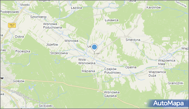 mapa Czajków Północny, Czajków Północny na mapie Targeo